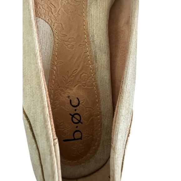 BOC Born Concept Emalia Womens 9.5 Beige & Metallic Gold Ballet Flats #5630 - Picture 4 of 13
